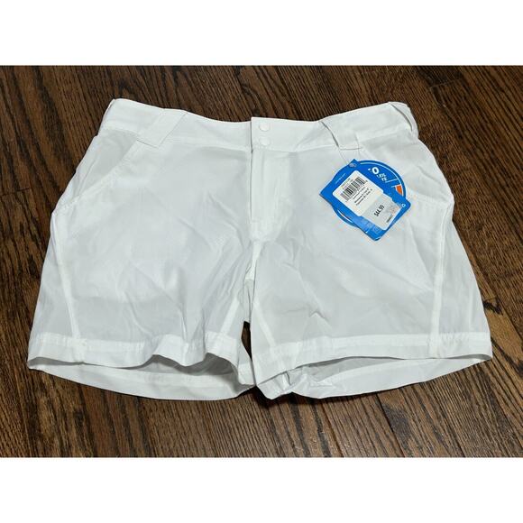 NWT Columbia Women's Coral Point III Shorts PFG White Omni-Shade Stretch Size 6 - Picture 1 of 8